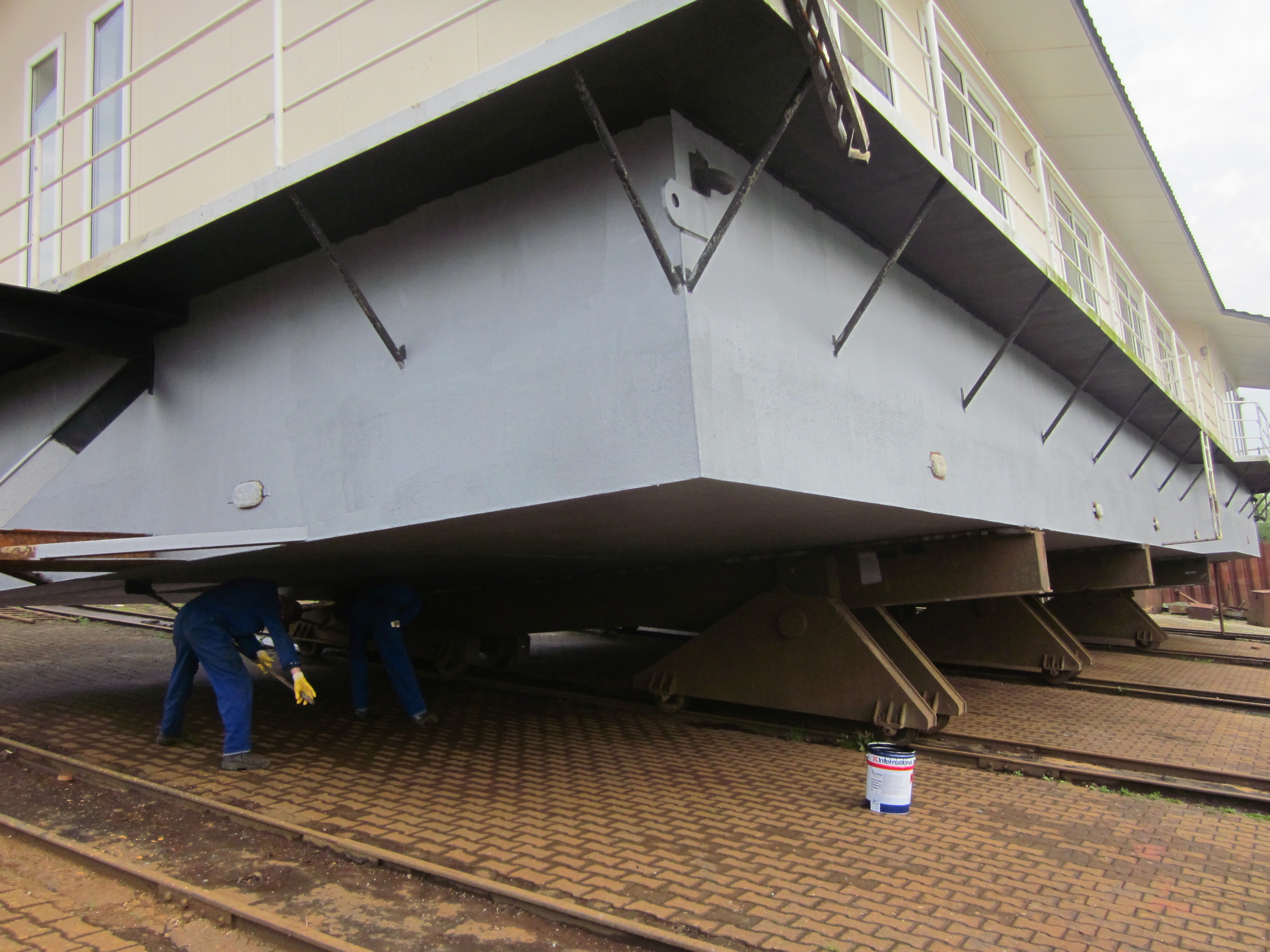 Werk van Shipservice aan een schip